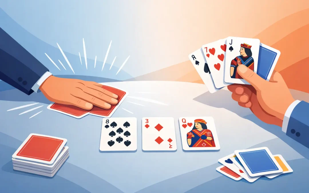 Cómo jugar un juego de cartas rápido sin lateros